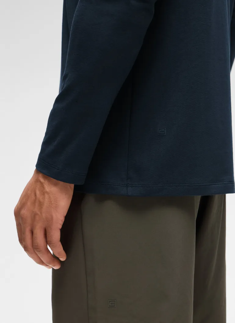 Poly Cotton-Blend Lightweight Long Sleeve