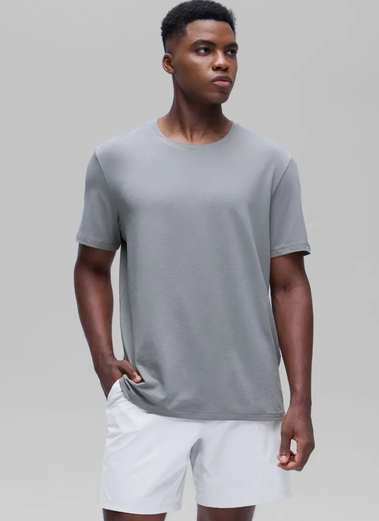 Poly Cotton-Blend Lightweight Short Sleeve