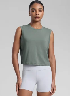 Poly Cotton-Blend Muscle Tank