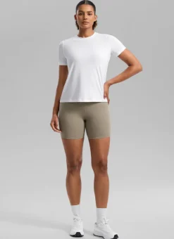 Quick Dry Crewneck Hip Length Short Sleeve