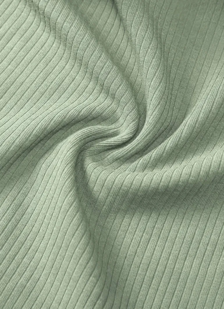 Ribbed Henley Neck Built in Bra Tank