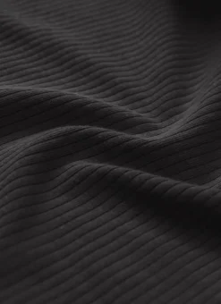 Ribbed Henley Neck Built in Bra Tank