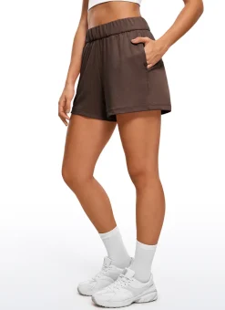 Ribbed High Rise Sweat Shorts 3''