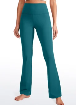 Ribbed High Waist Pocket Flare Leggings 31