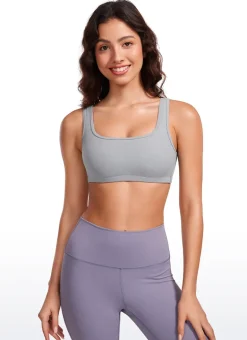Ribbed Square Neck Padded Mini Bra