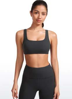 Ribbed Square Neck Padded Mini Bra