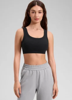Ribbed U Back Sports Bra