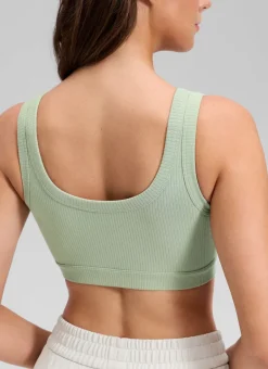 Ribbed U Back Sports Bra