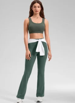 Ribbed U Back Sports Bra