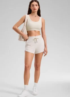 Ribbed U Back Sports Bra