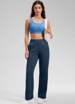 Ribbed U Back Sports Bra