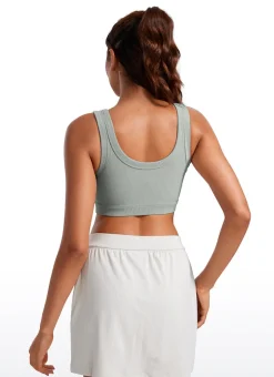 Ribbed U Back Sports Bra