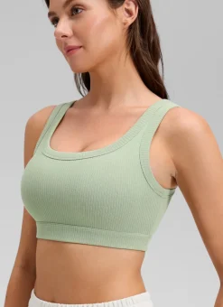 Ribbed U Back Sports Bra