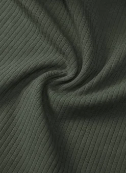 Ribbed U Neck Built in Bra Tank