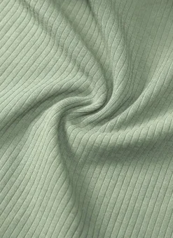 Ribbed U Neck Built in Bra Tank