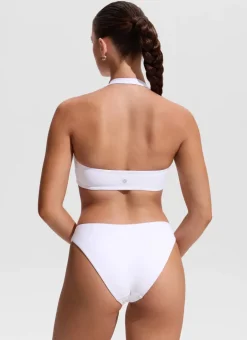 Ruched Front Halter Bikini Top