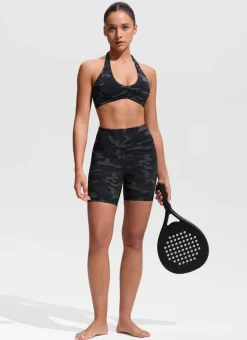 Ruched Front Halter Bikini Top