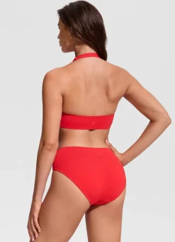 Ruched Front Halter Bikini Top