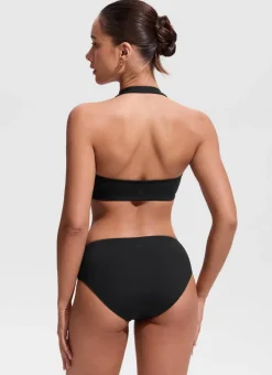Ruched Front Halter Bikini Top