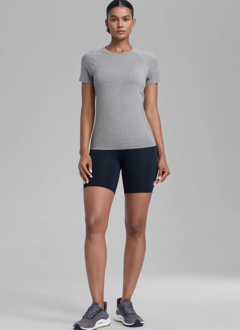 Seamless Hip Length Short Sleeve