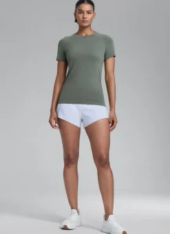 Seamless Hip Length Short Sleeve