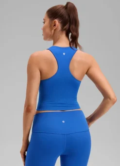 Seamless Ribbed Racerback Crop Tank