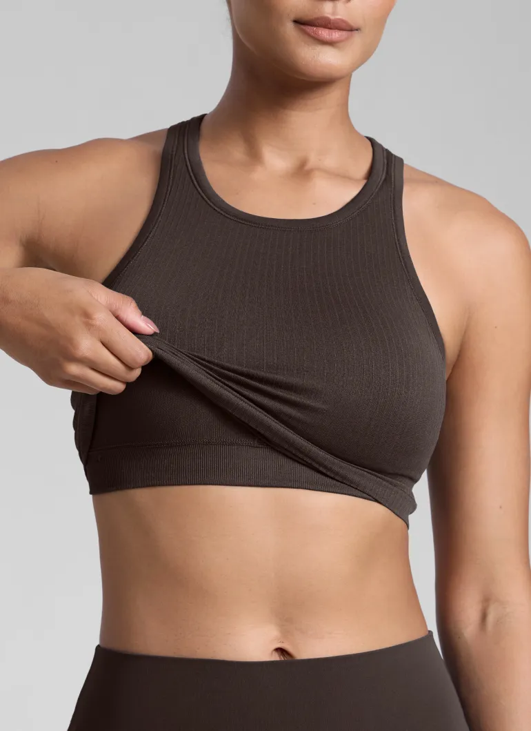 Seamless Ribbed Racerback Crop Tank