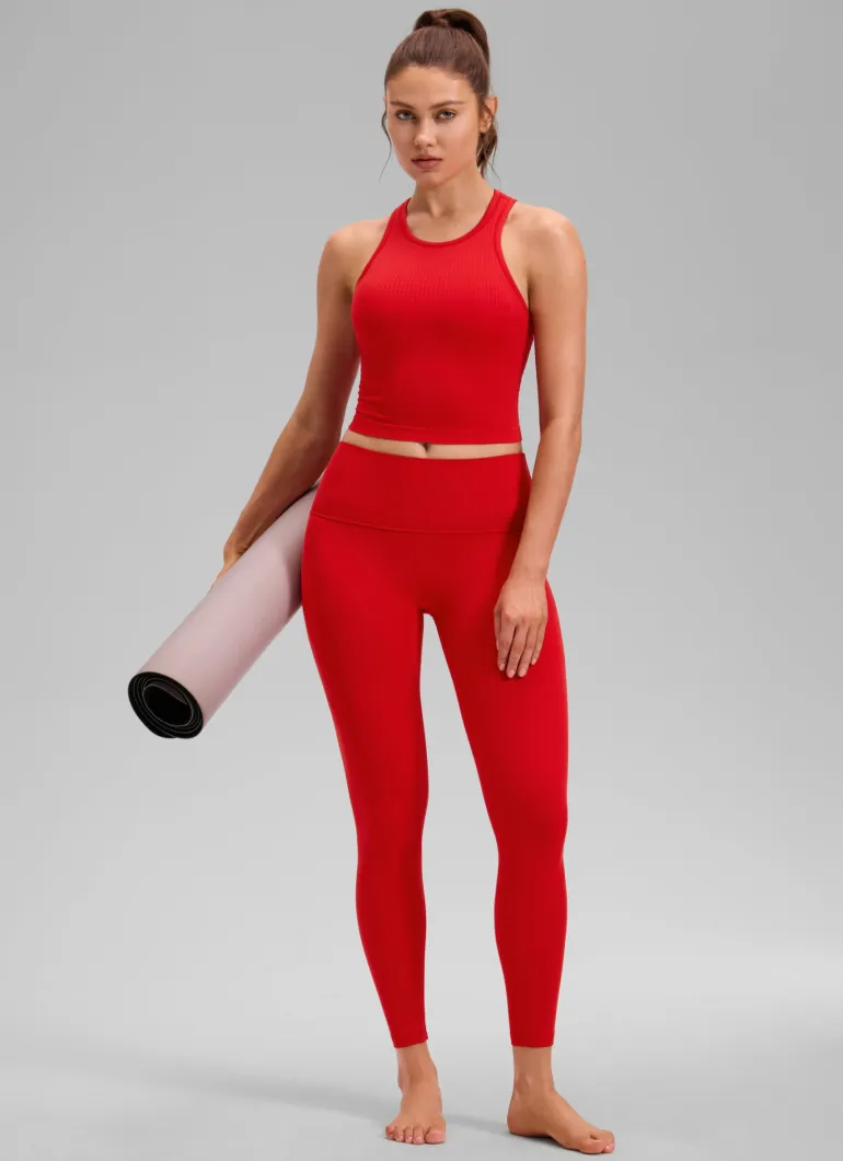 Seamless Ribbed Racerback Crop Tank
