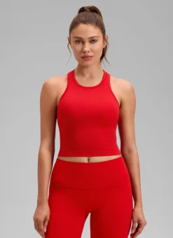 Seamless Ribbed Racerback Crop Tank
