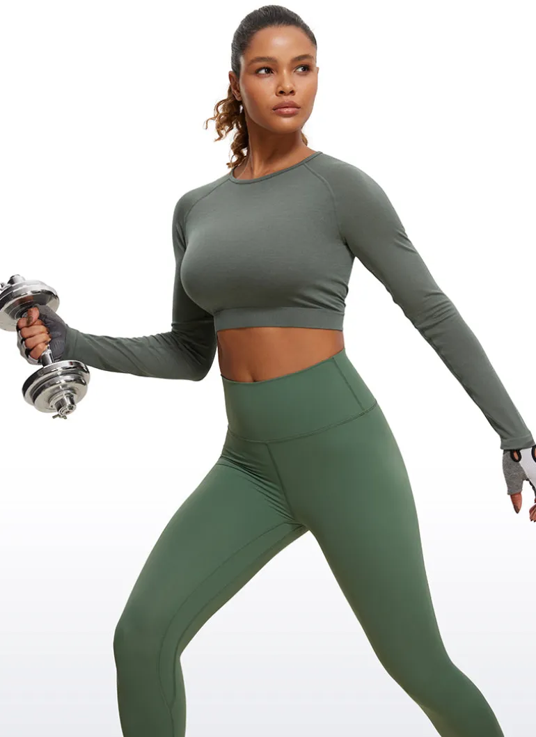 Seamless Slim Fit Cropped Long Sleeve