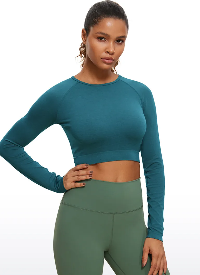 Seamless Slim Fit Cropped Long Sleeve