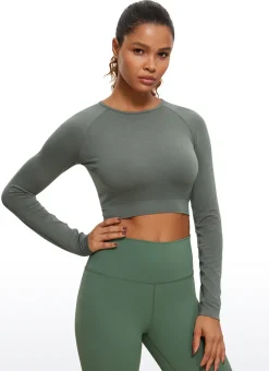 Seamless Slim Fit Cropped Long Sleeve
