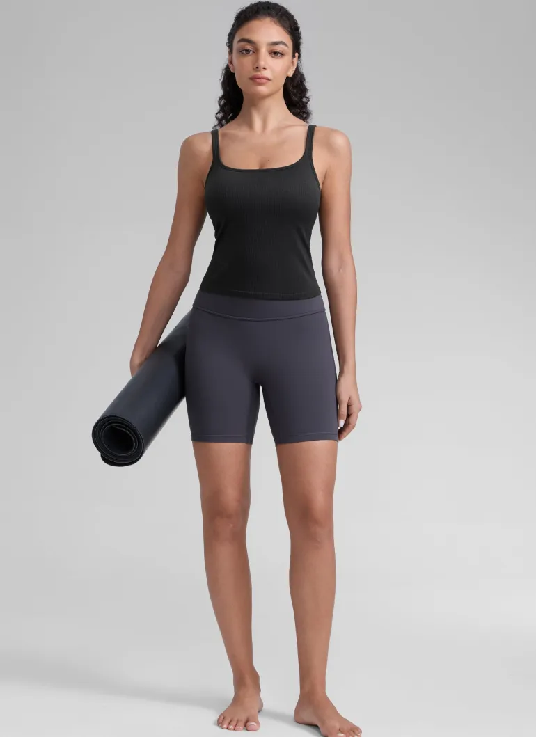 Seamless U Back Built in Bra Tank