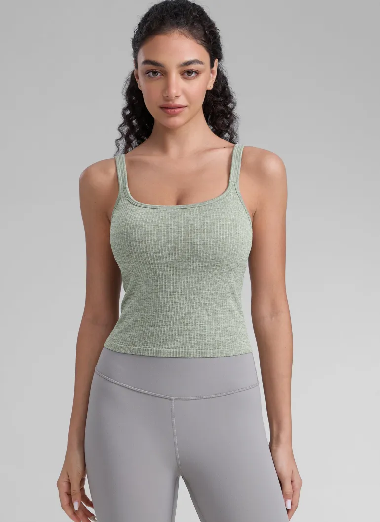 Seamless U Back Built in Bra Tank