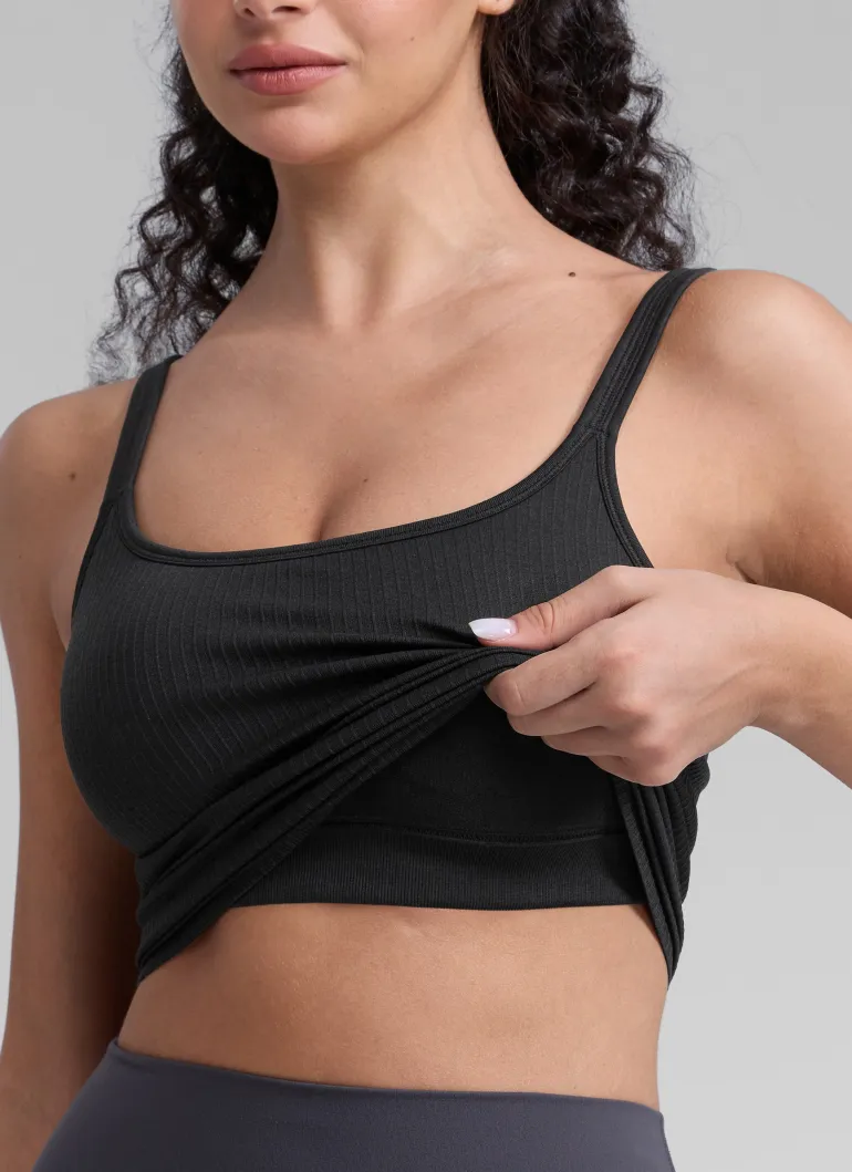 Seamless U Back Built in Bra Tank