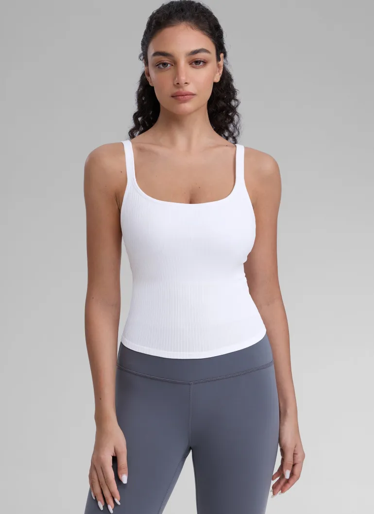 Seamless U Back Built in Bra Tank