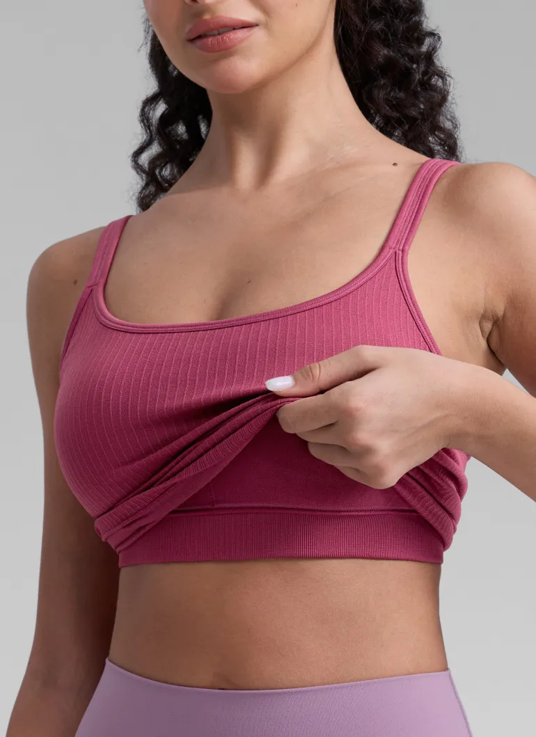 Seamless U Back Built in Bra Tank