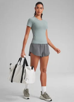 Seamless Waist Length Crewneck Short Sleeve