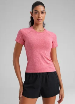 Seamless Waist Length Crewneck Short Sleeve