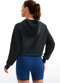 SoftAura Cropped Pullover Hoodie
