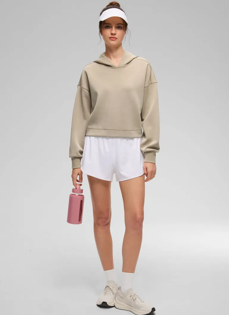 SoftAura Cropped Pullover Hoodie