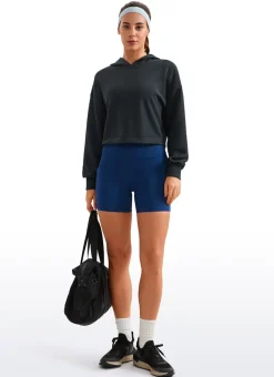 SoftAura Cropped Pullover Hoodie