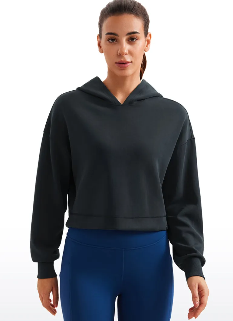 SoftAura Cropped Pullover Hoodie