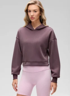 SoftAura Cropped Pullover Hoodie