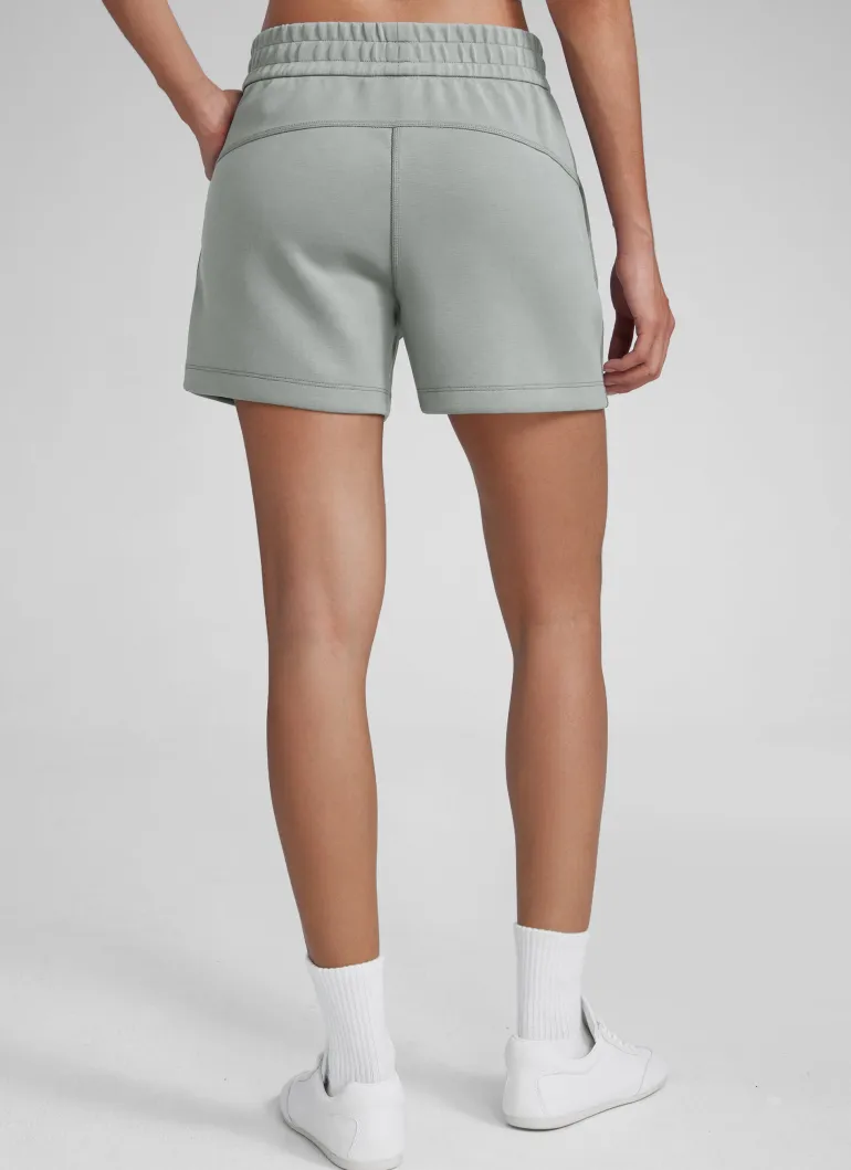 SoftAura Drawstring Pocket Sweat Shorts 4”