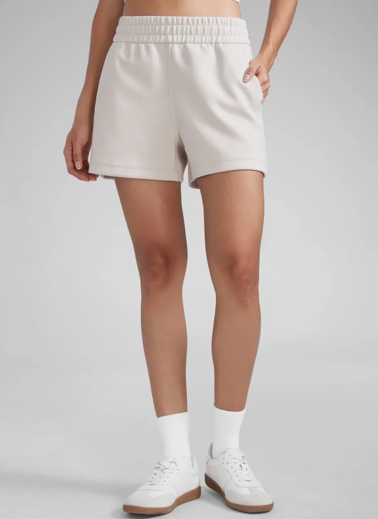 SoftAura Drawstring Pocket Sweat Shorts 4”