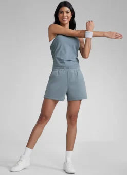 SoftAura Drawstring Pocket Sweat Shorts 4”