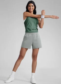 SoftAura Drawstring Pocket Sweat Shorts 4”