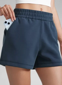 SoftAura Drawstring Pocket Sweat Shorts 4”