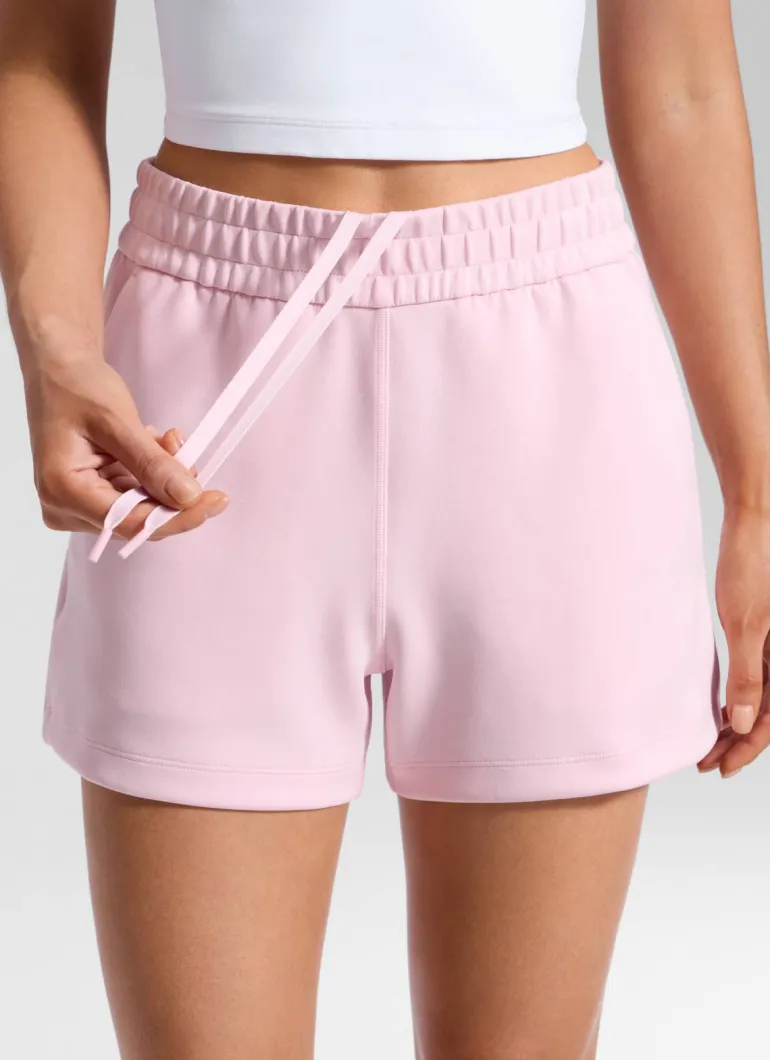 SoftAura Drawstring Pocket Sweat Shorts 4”